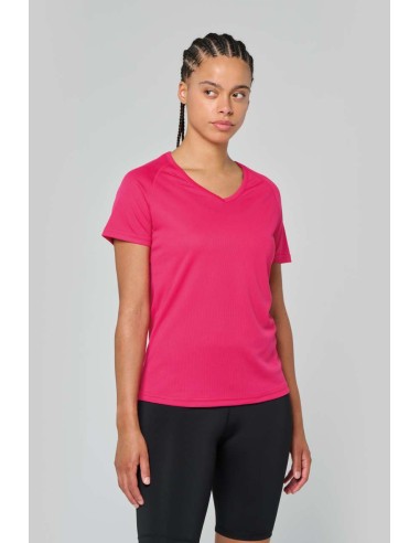 PRO-PA477-LADIES’ V-NECK SHORT-SLEEVED SPORTS T-SHIRT